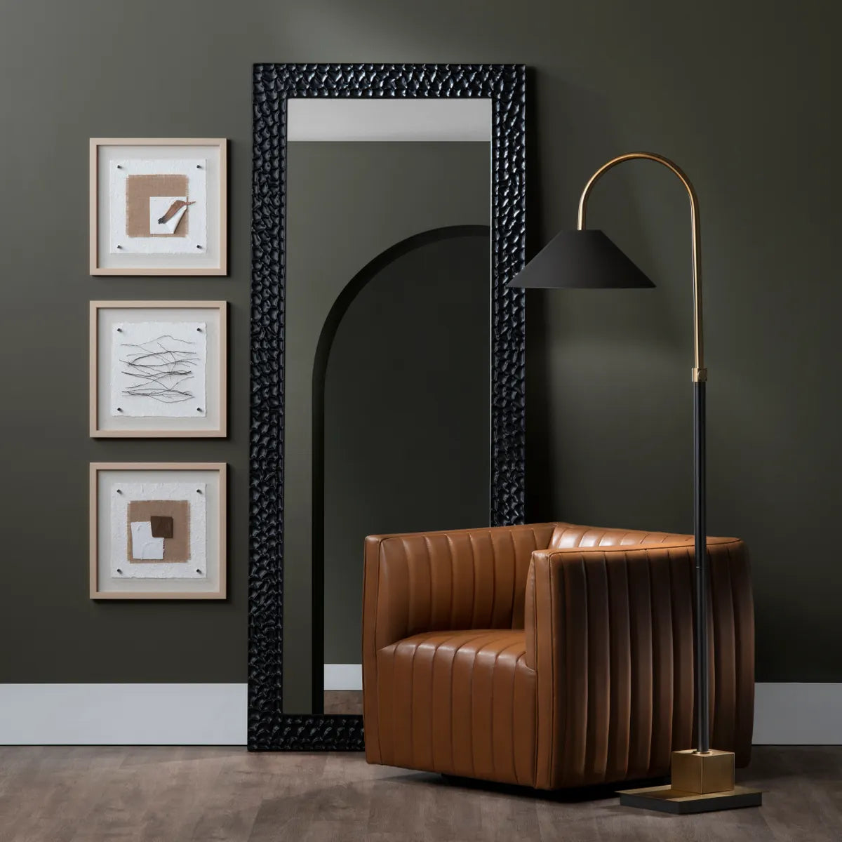 Crestview Collection Milano Modern Industrial Floor Lamp - Image 1