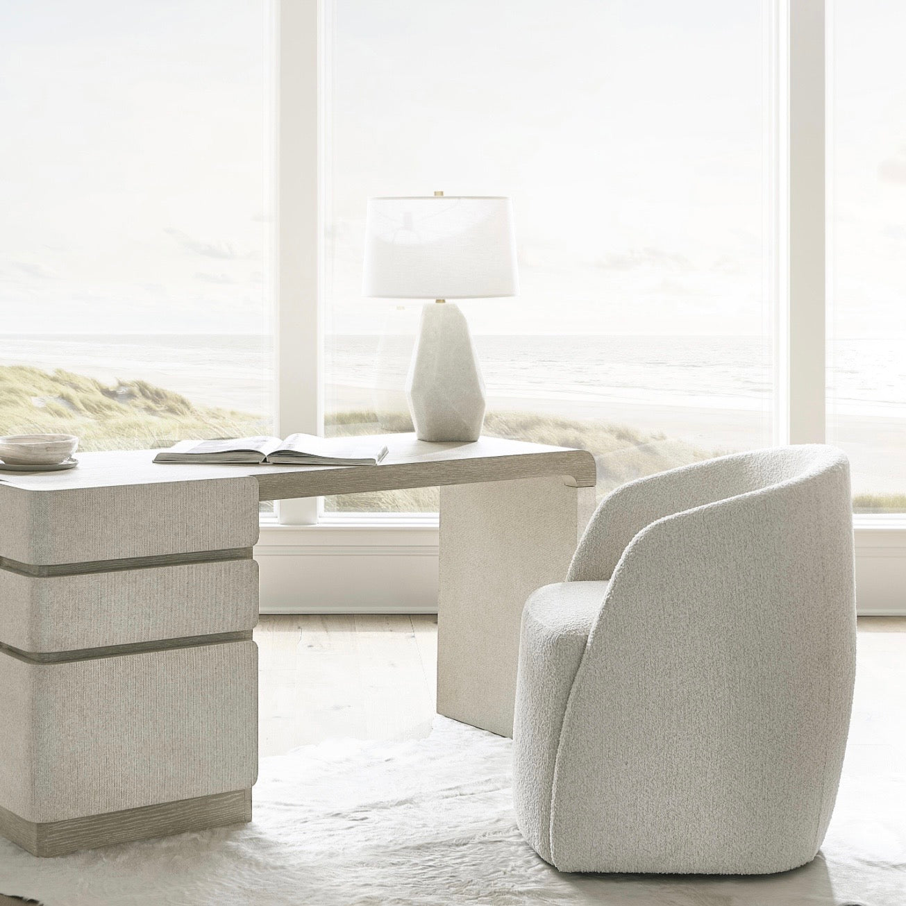 Bernhardt Arcadia Collection Upholstered Dining Armchair - Image 2