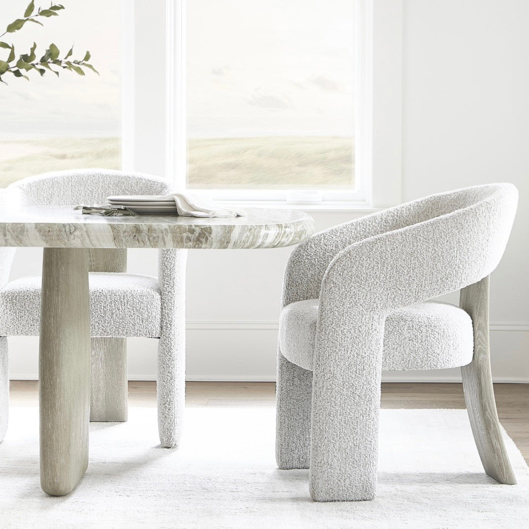 Bernhardt Arcadia Collection Upholstered Dining Armchair ~ Clay Finish - Image 2