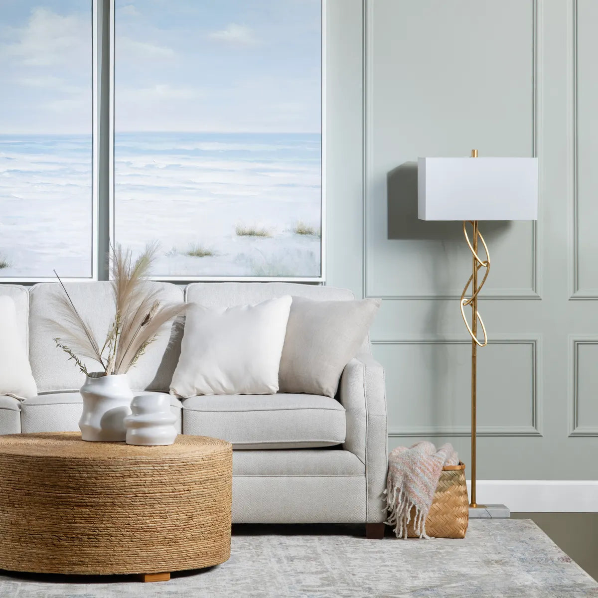 Crestview Collection Ringo Gold Linked Floor Lamp - Image 2