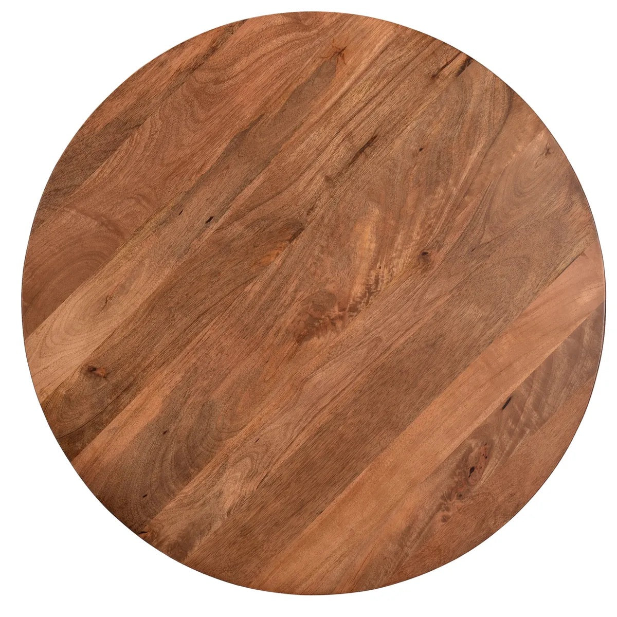Crestview Collection Jonathan Mango Wood And Iron Round Coffee Table - Image 2