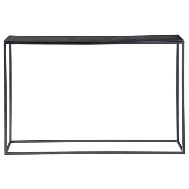 Uttermost Coreene Antiqued Bronze With Aged Black Iron Modern Console Table - Image 3