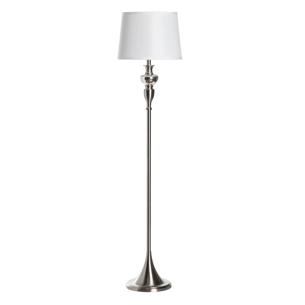 Crestview Collection Villeroy Modern Polished Gunmetal Finish Floor Lamp - Image 3
