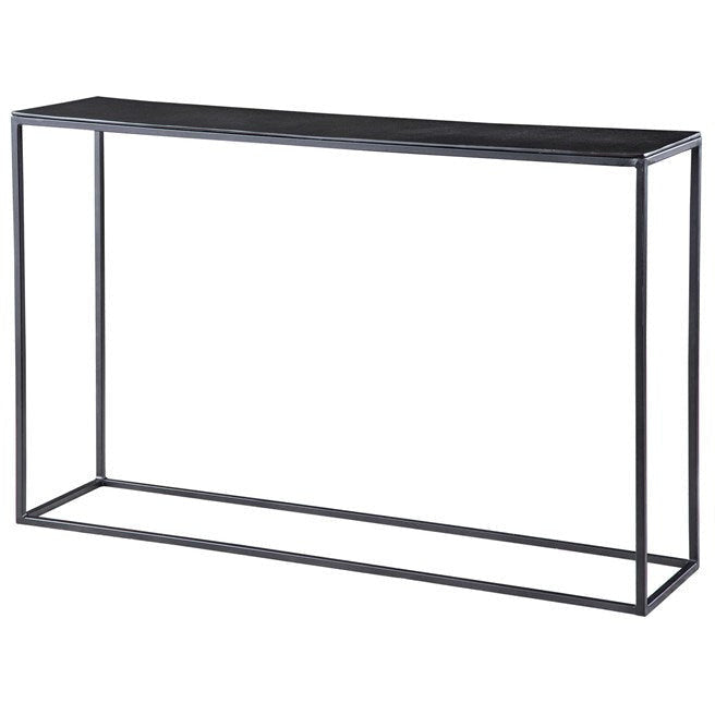 Uttermost Coreene Antiqued Bronze With Aged Black Iron Modern Console Table - Image 2