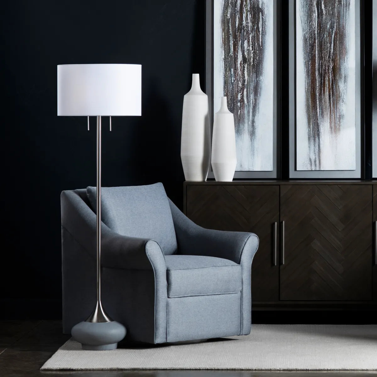 Crestview Collection Hayden Orb Shaped Base Floor Lamp - Image 1