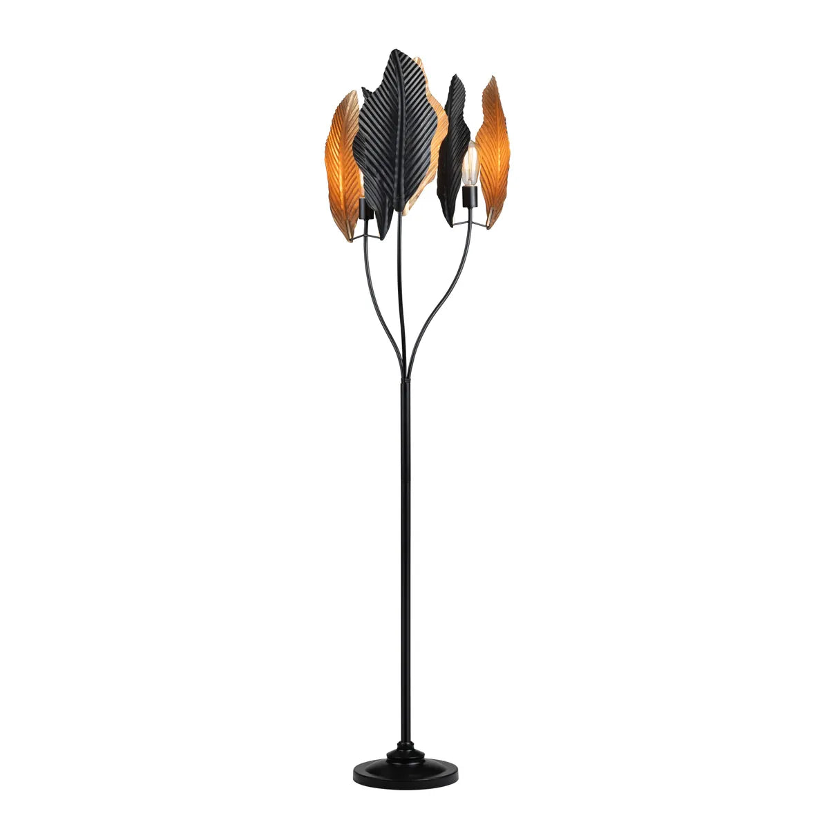 Crestview Collection Wynter Black And Gold Finished Floor Lamp - Image 3