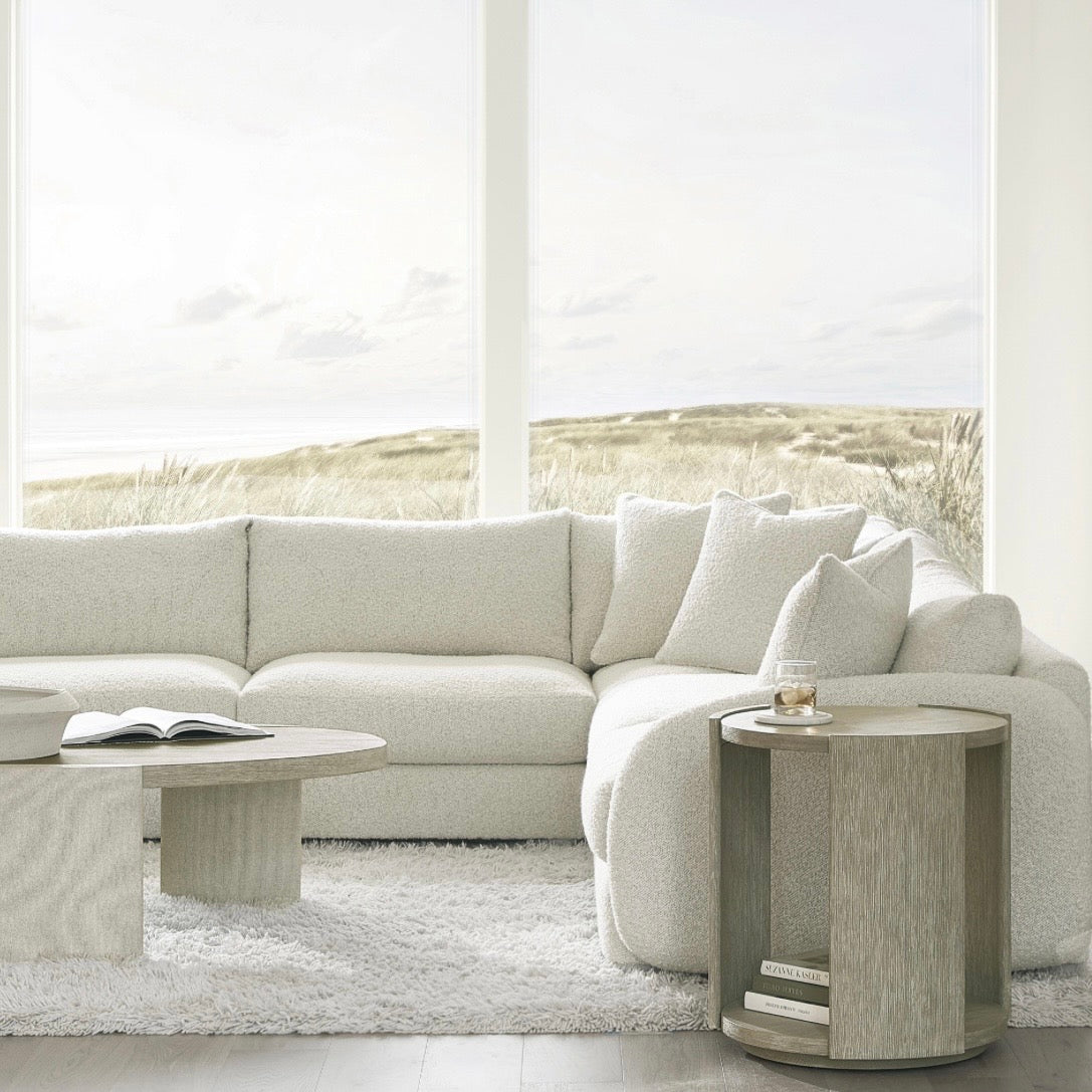 Bernhardt Arcadia Collection Round Side Table ~ Clay Finish