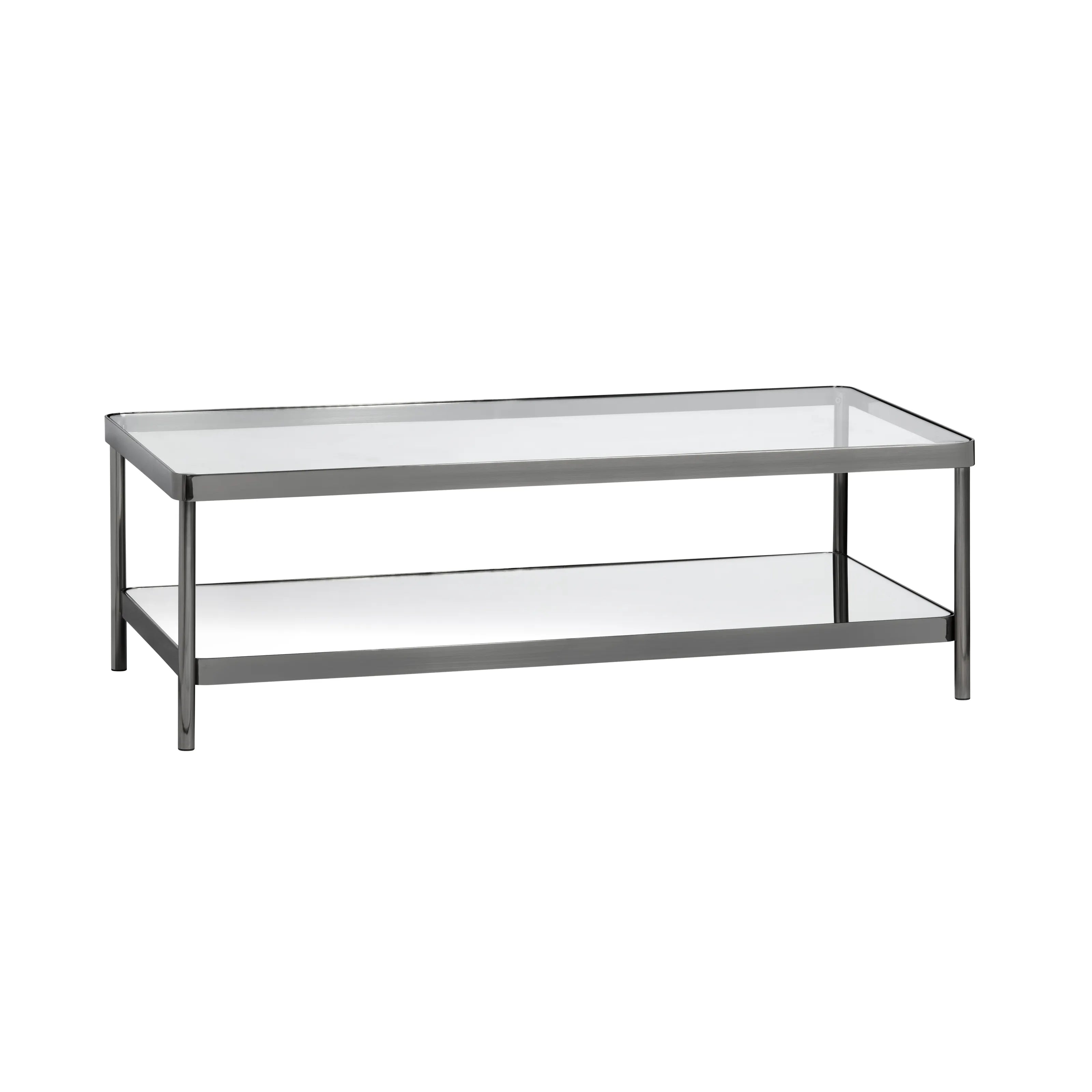 Crestview Collection Lowery Glass and Iron Rectangular Coffee Table - Image 1