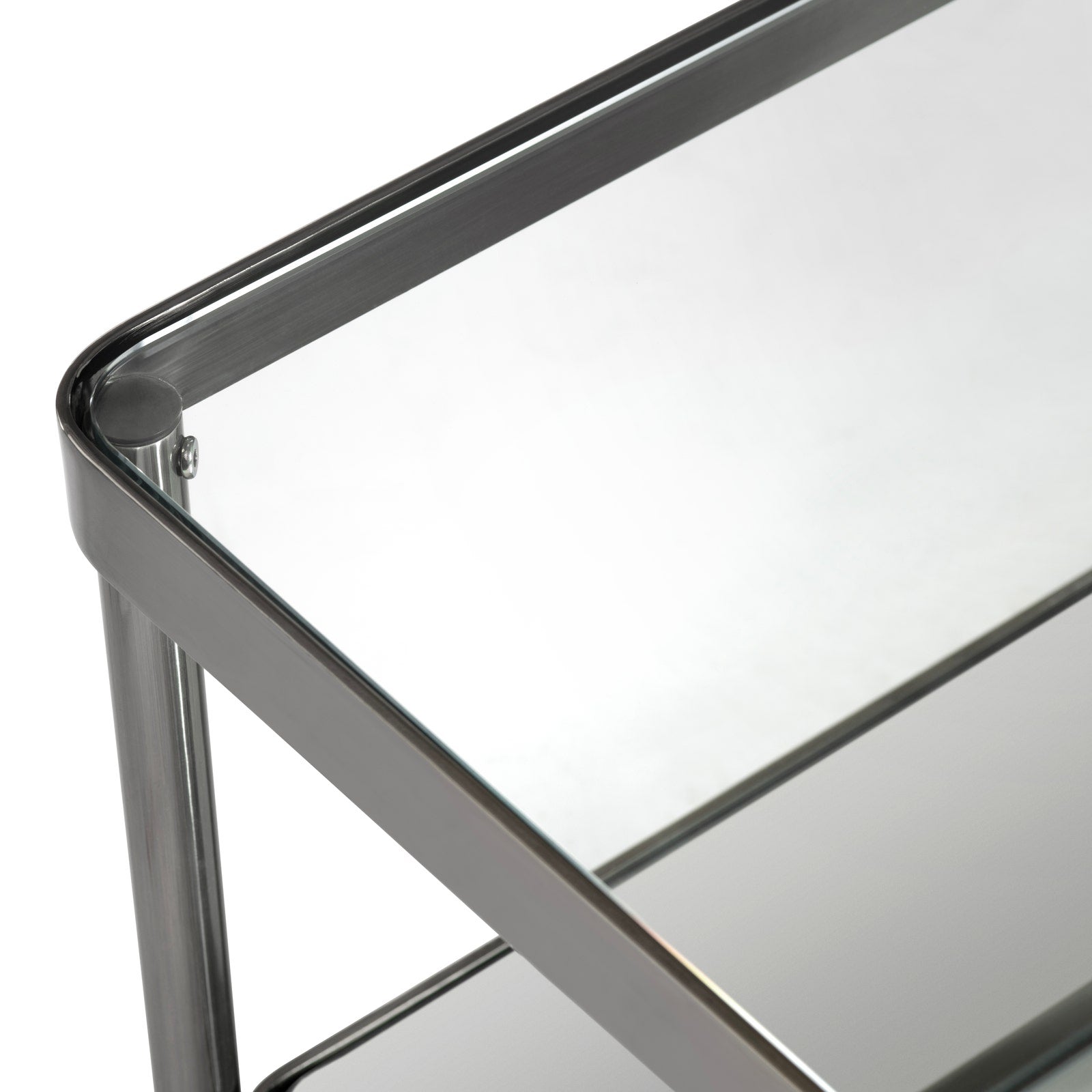 Crestview Collection Lowery Glass and Iron Rectangular Coffee Table - Image 3