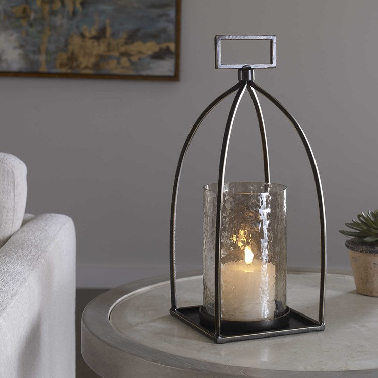 Uttermost Riad Dark Bronze Candleholder ~ Candle Included - Image 1