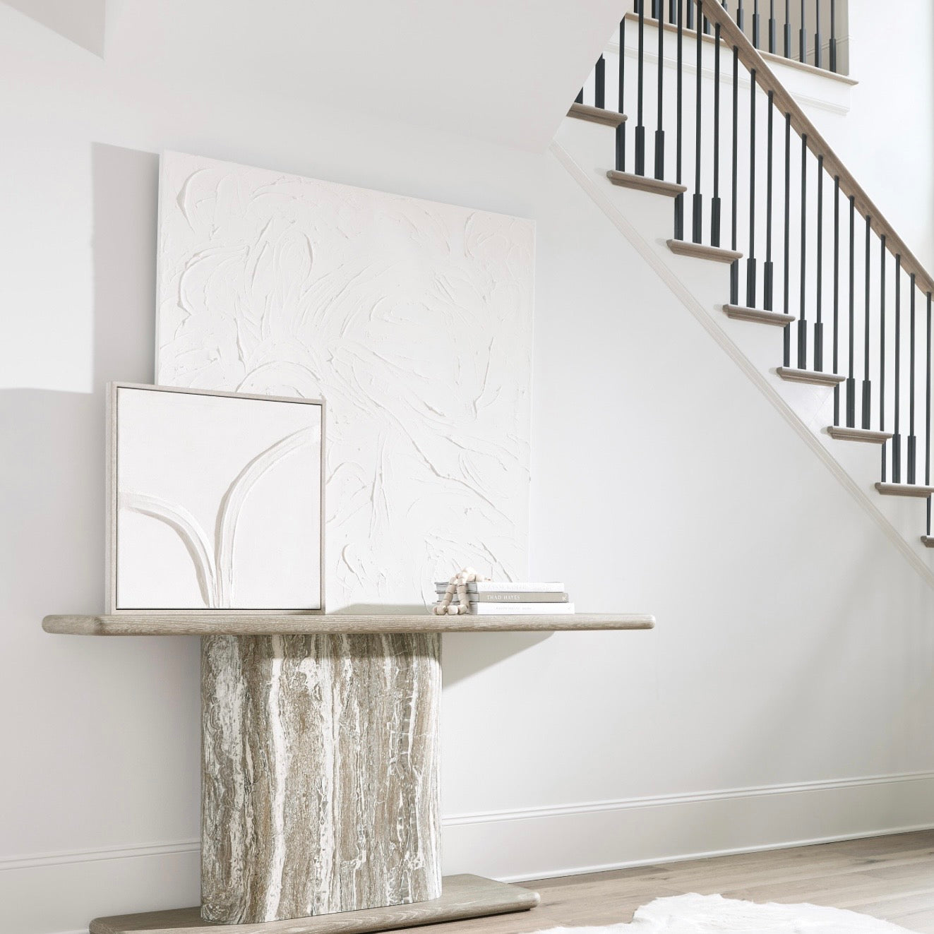 Bernhardt Arcadia Collection Console Table ~ Kalta Faux Stone Finish