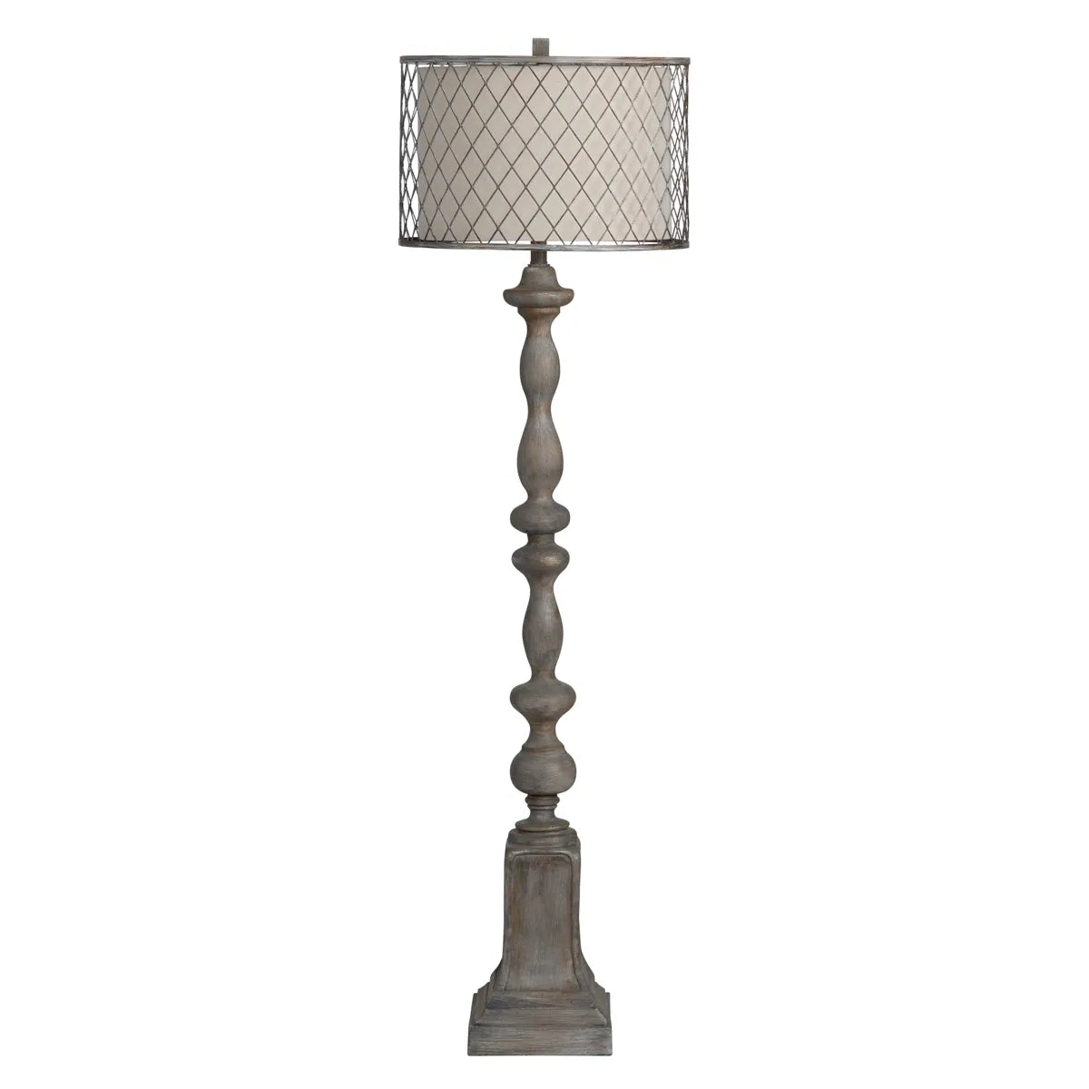 Crestview Collection Rivoire Antique Graywash Finish Floor Lamp - Image 1