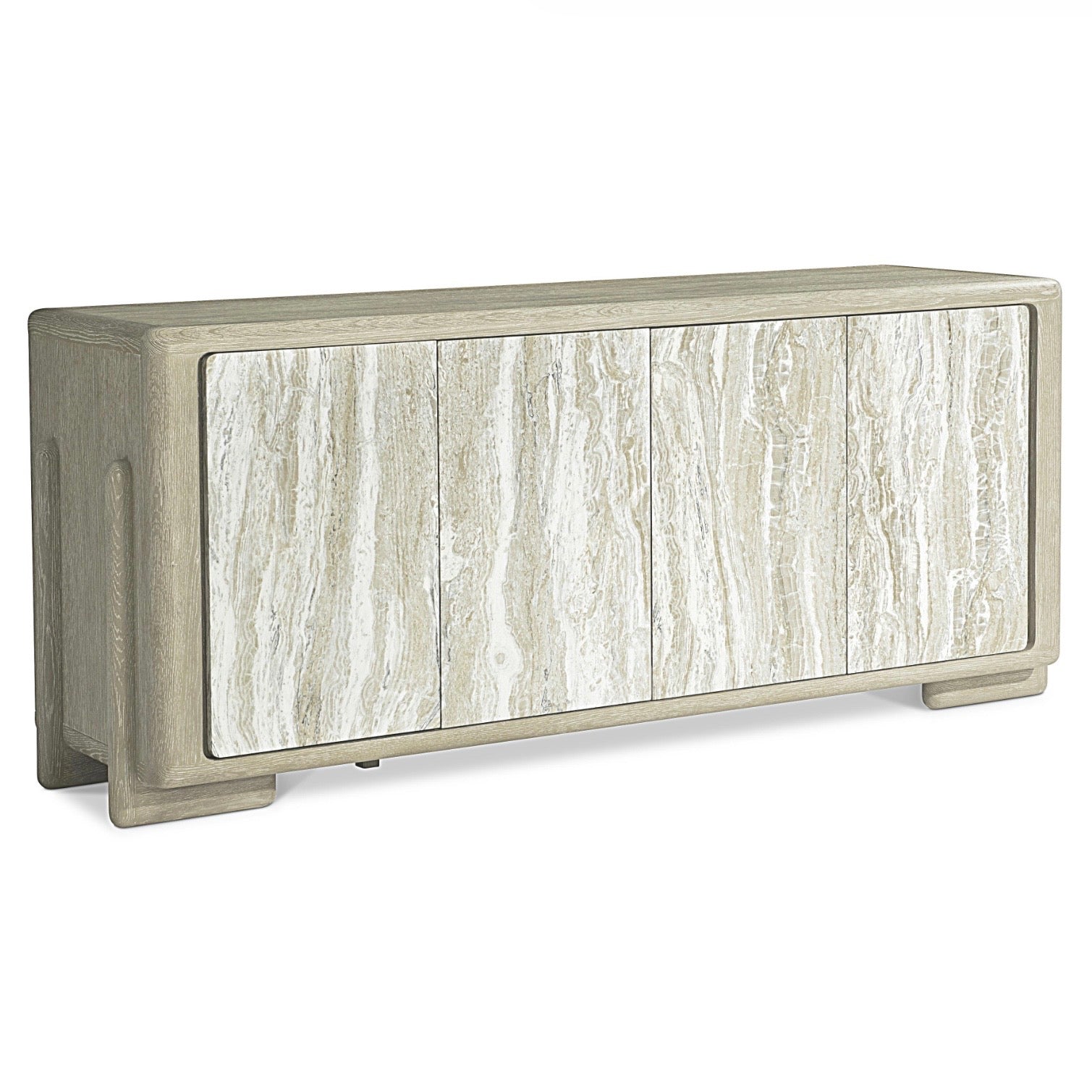Bernhardt Arcadia Collection Entertainment Credenza ~ Kalta Faux Stone Finish - Image 3