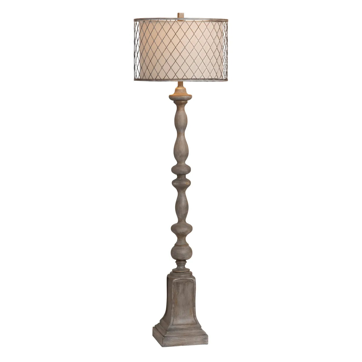 Crestview Collection Rivoire Antique Graywash Finish Floor Lamp - Image 2