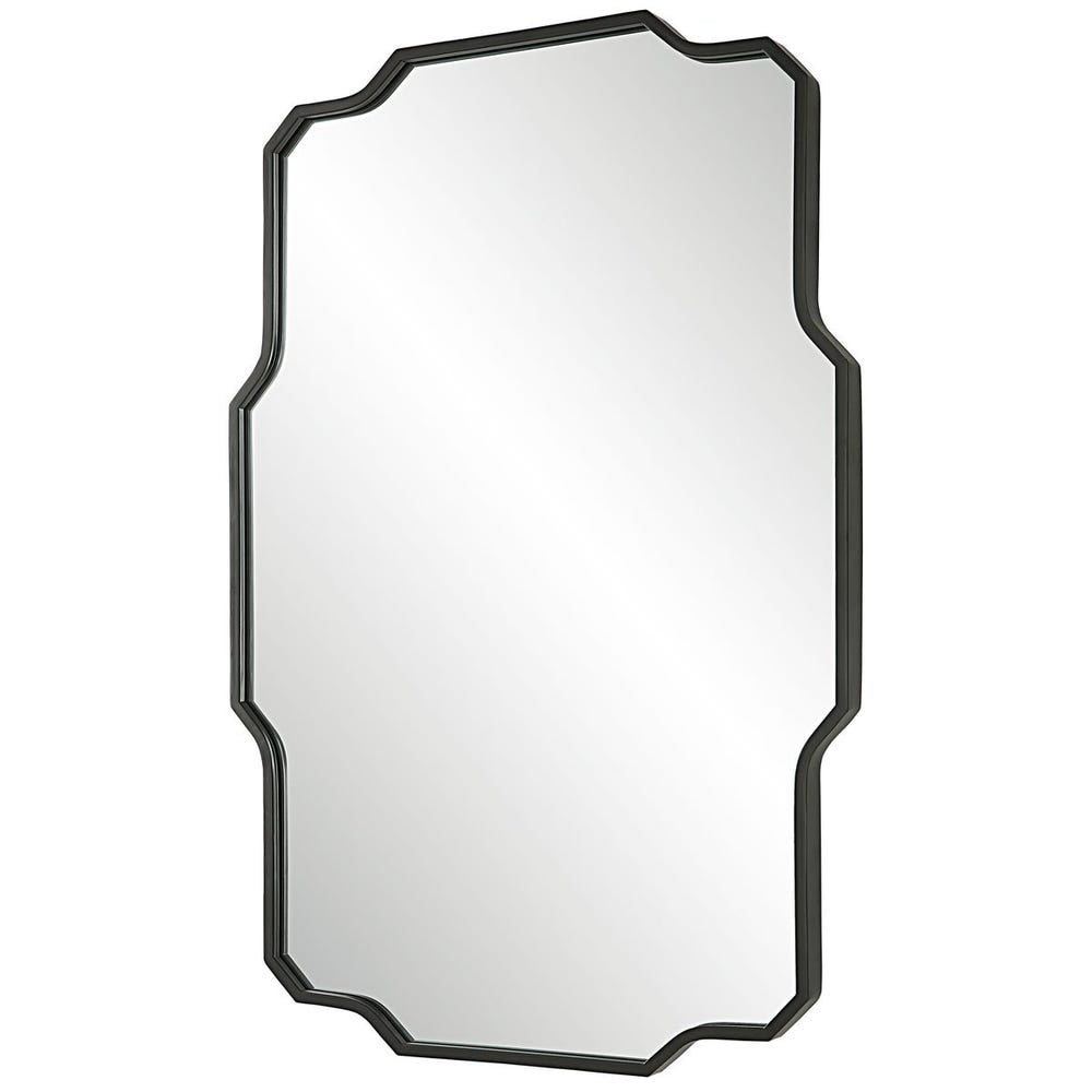 Uttermost Casmus Matte Black Contemporary Mirror - Image 3