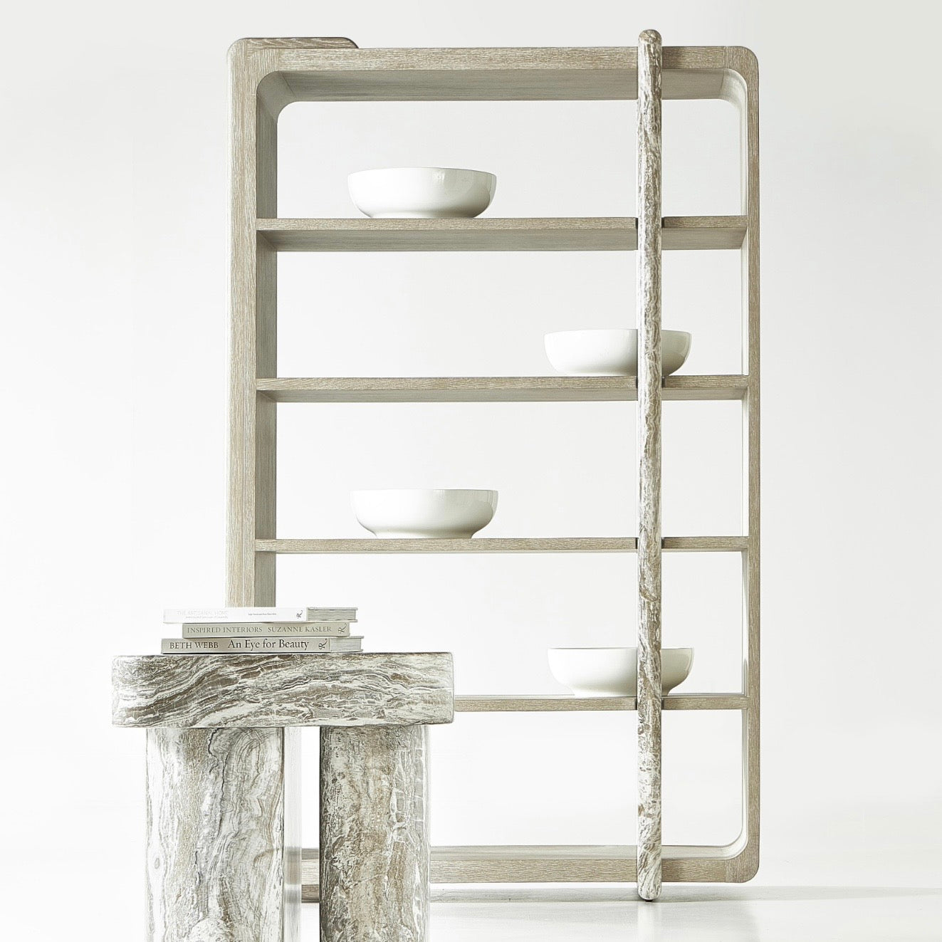 Bernhardt Arcadia Collection Etagere  ~ Kalta Faux Stone Finish - Image 2