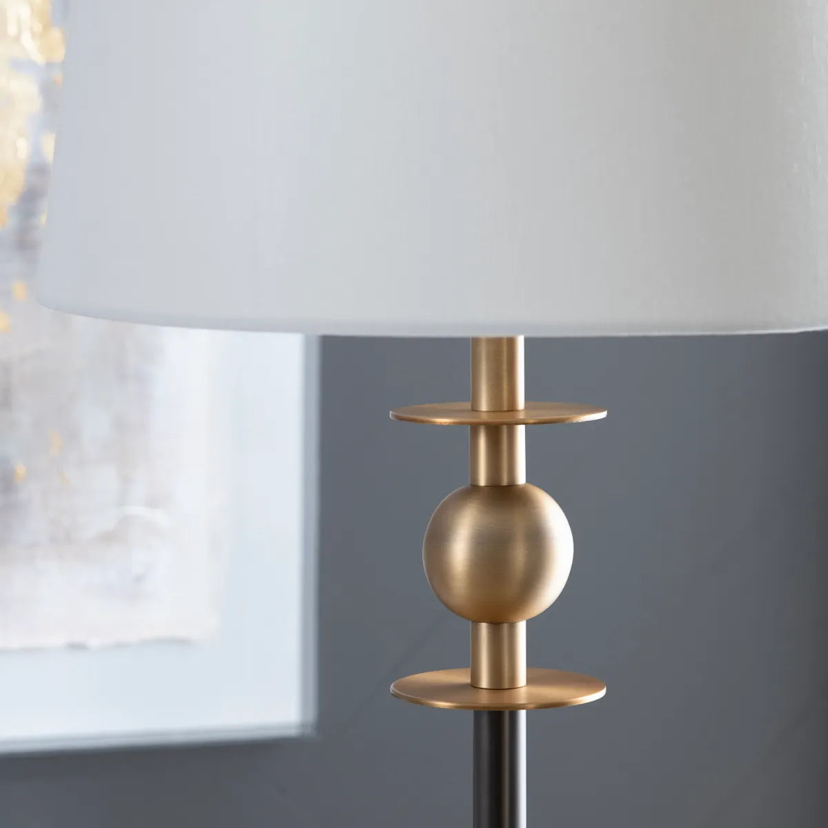 Crestview Collection Chapman Dark Bronze And Vintage Brass Floor Lamp - Image 3