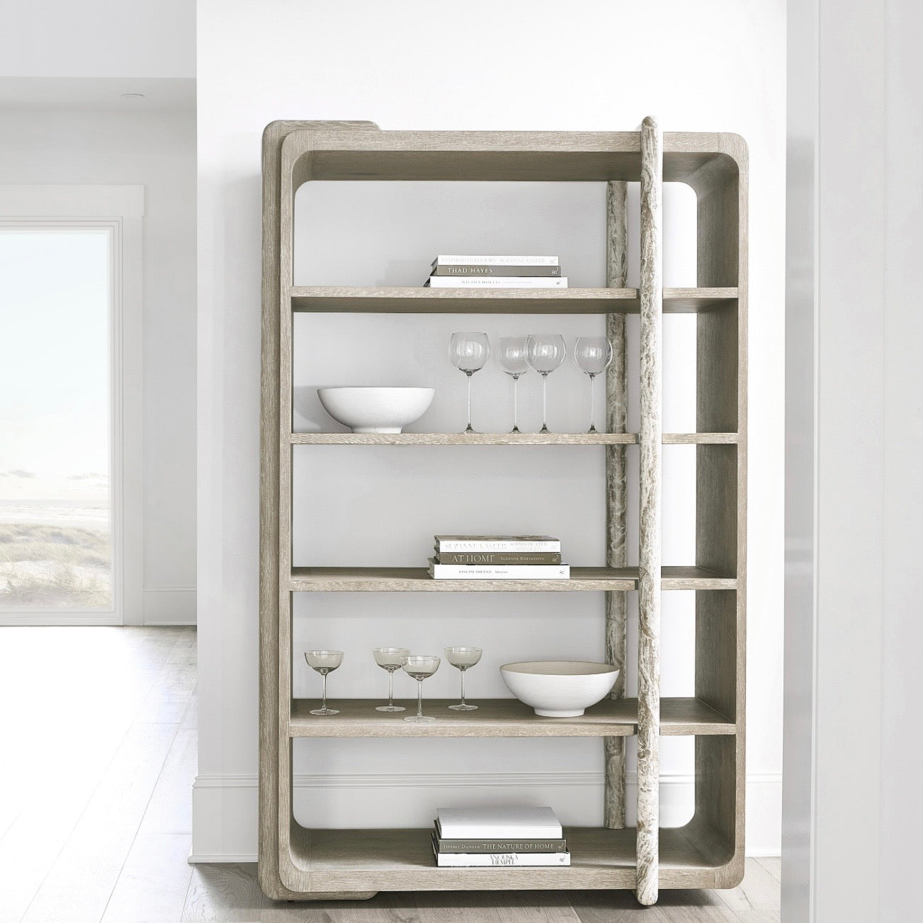 Bernhardt Arcadia Collection Etagere  ~ Kalta Faux Stone Finish