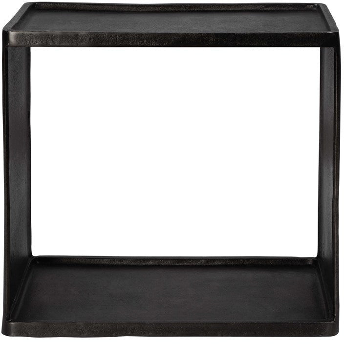 Uttermost Derwent Antique Dark Nickel Modern Side Table - Image 3