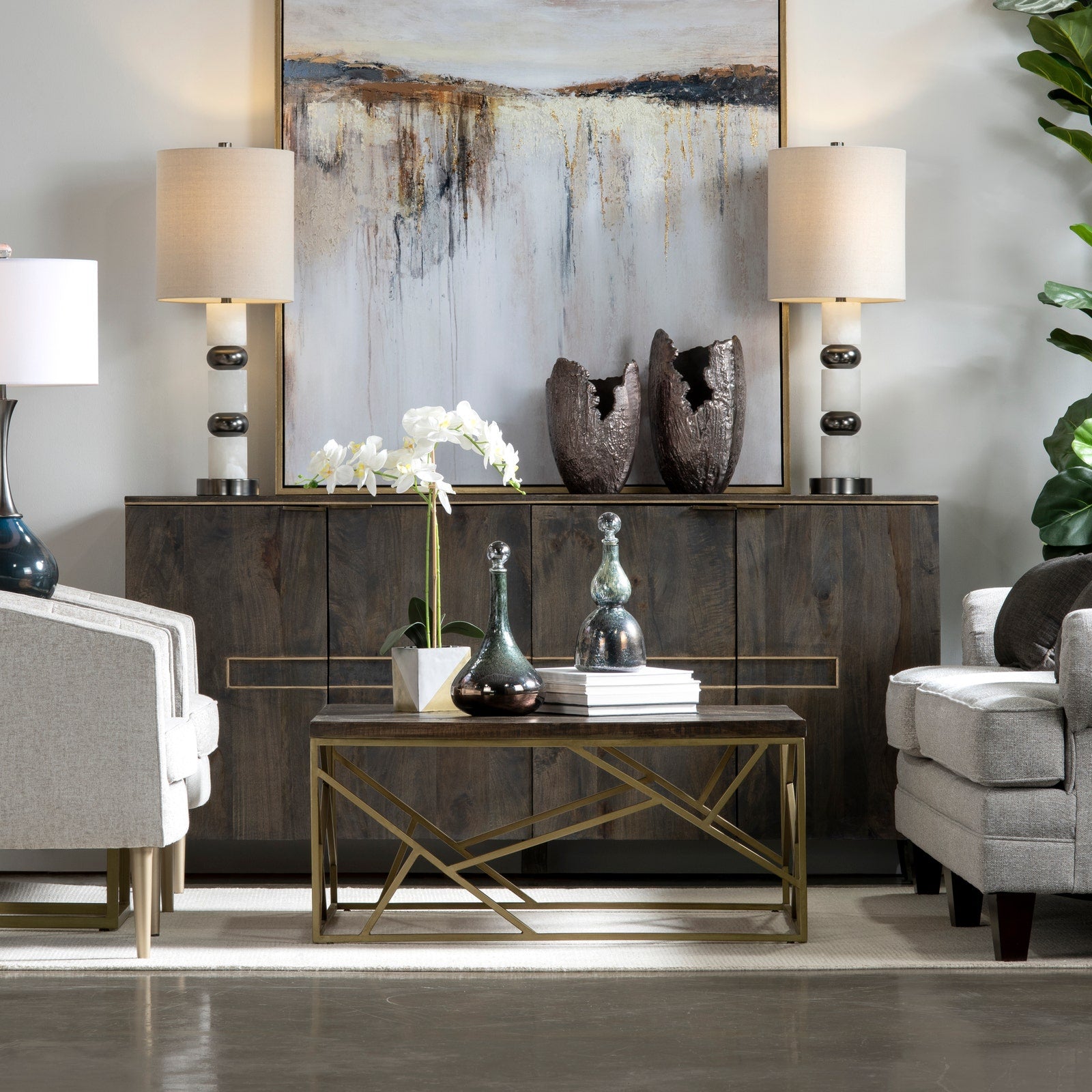 Crestview Collection Wyndham Modern Square Coffee Table - Image 1