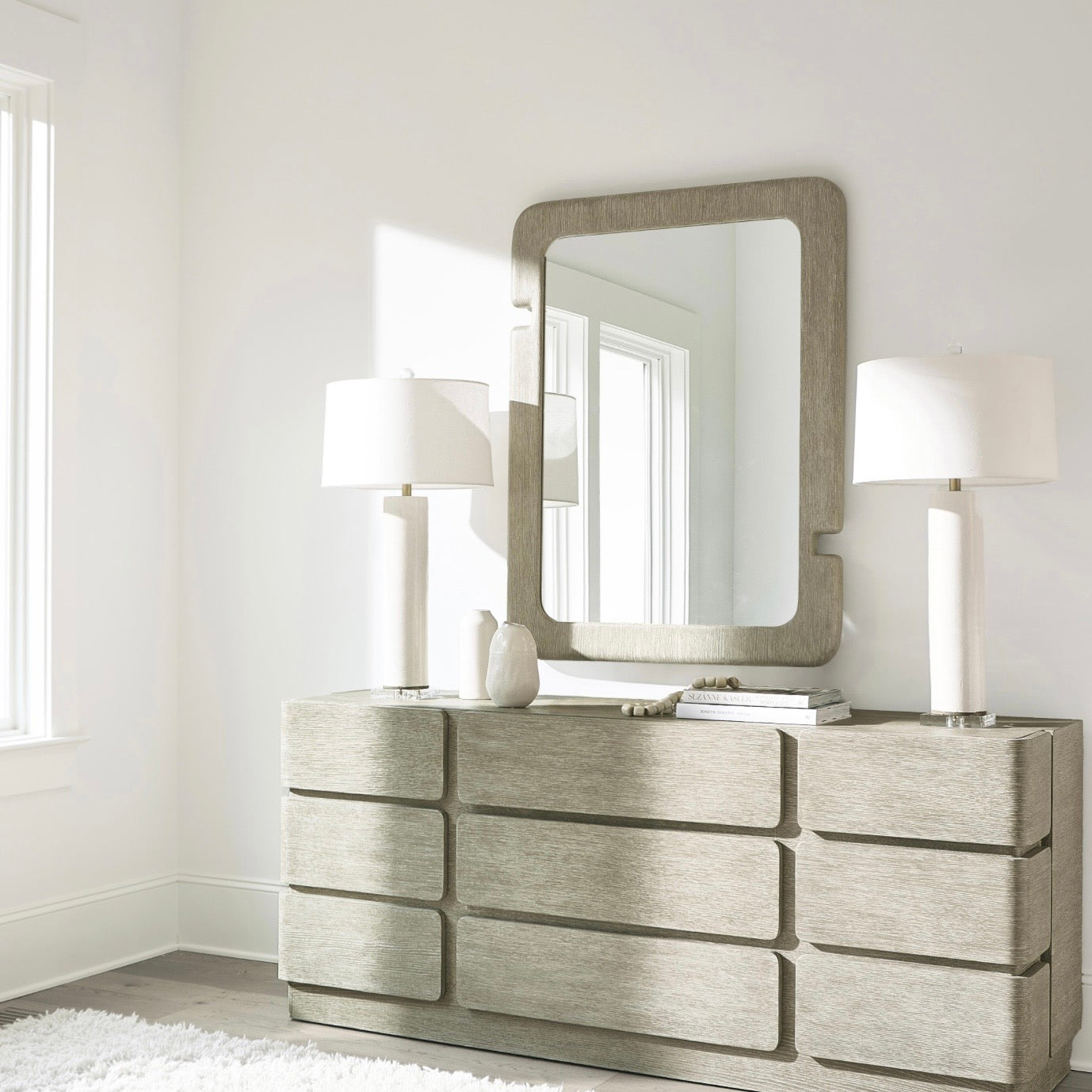 Bernhardt Arcadia Collection Mirror ~ Clay Finish