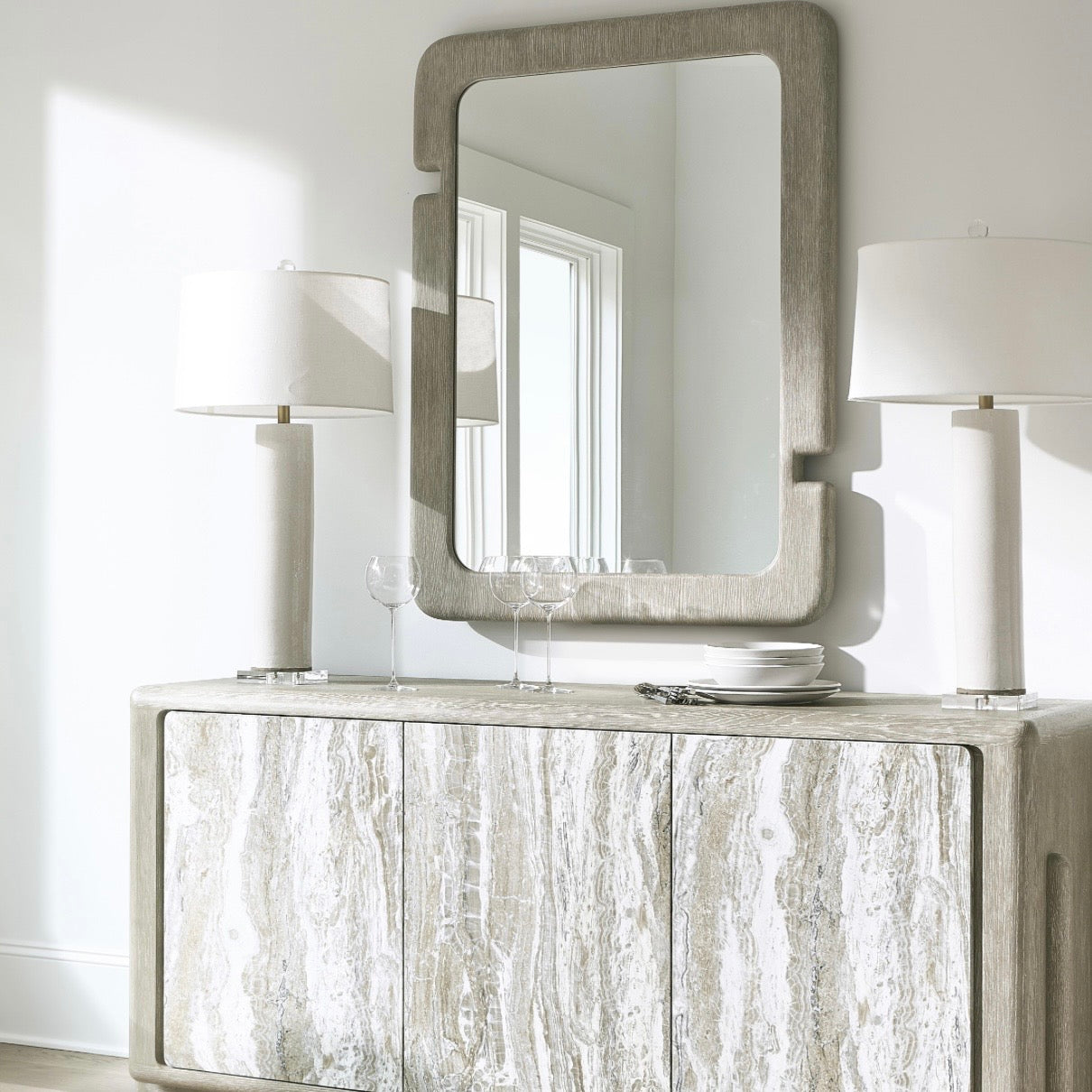 Bernhardt Arcadia Collection Mirror ~ Clay Finish - Image 2