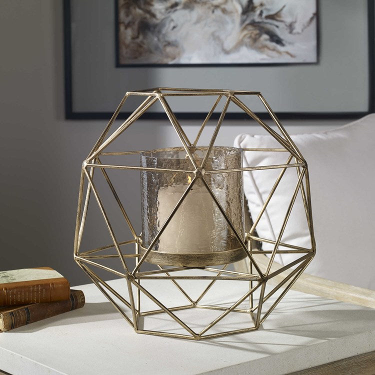 Uttermost Myah Geometric Globe Candleholder ~ Candle Included - Image 1