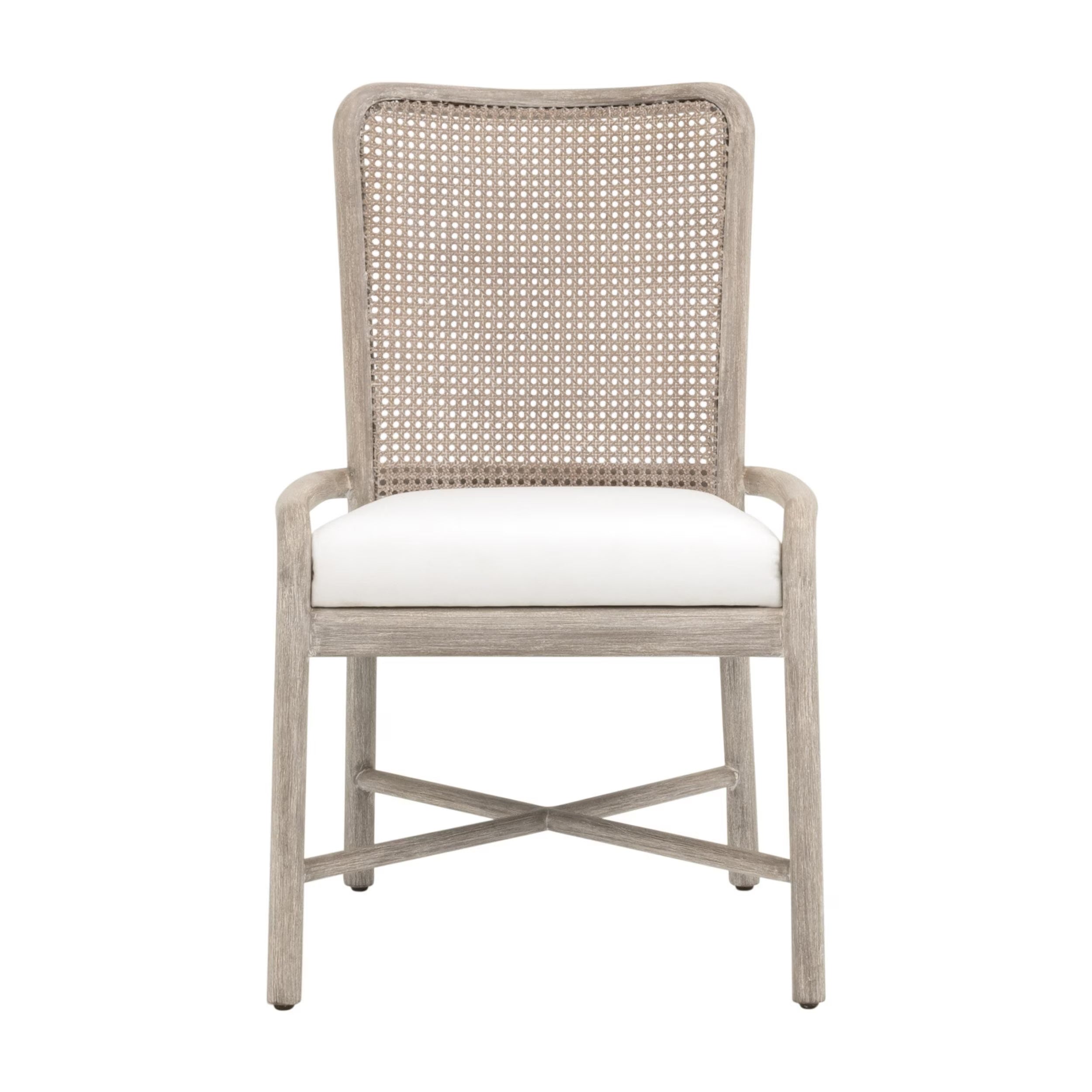 Essentials For Living Avalon Dining Chairs ~ LiveSmart Peyton Pearl With Natural Gray Mahogany And Cane ~ Set Of Two - Image 1