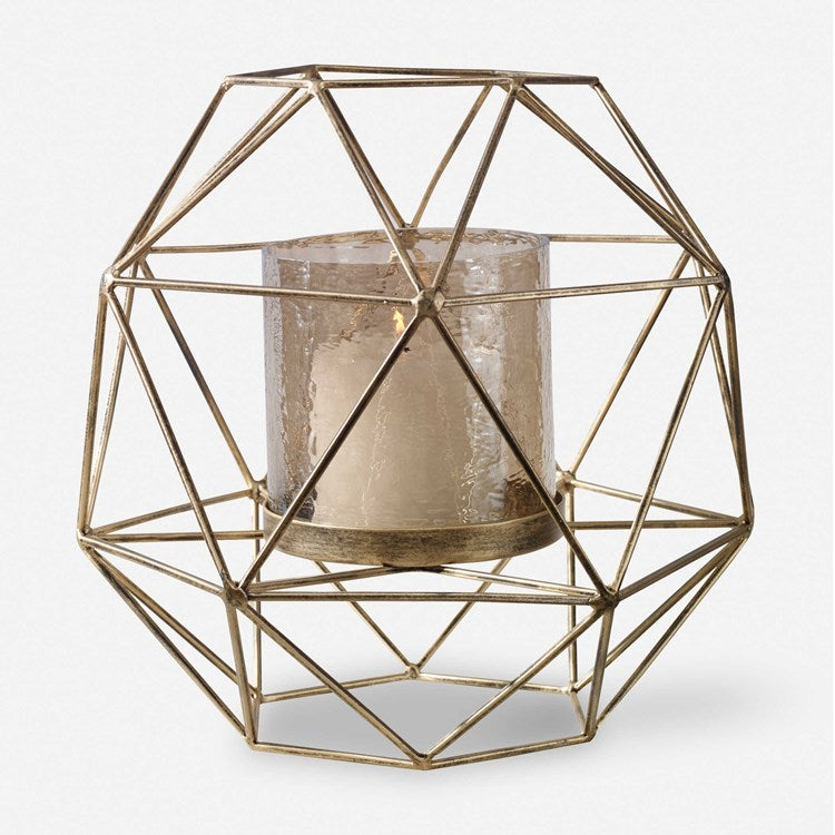 Uttermost Myah Geometric Globe Candleholder ~ Candle Included - Image 2