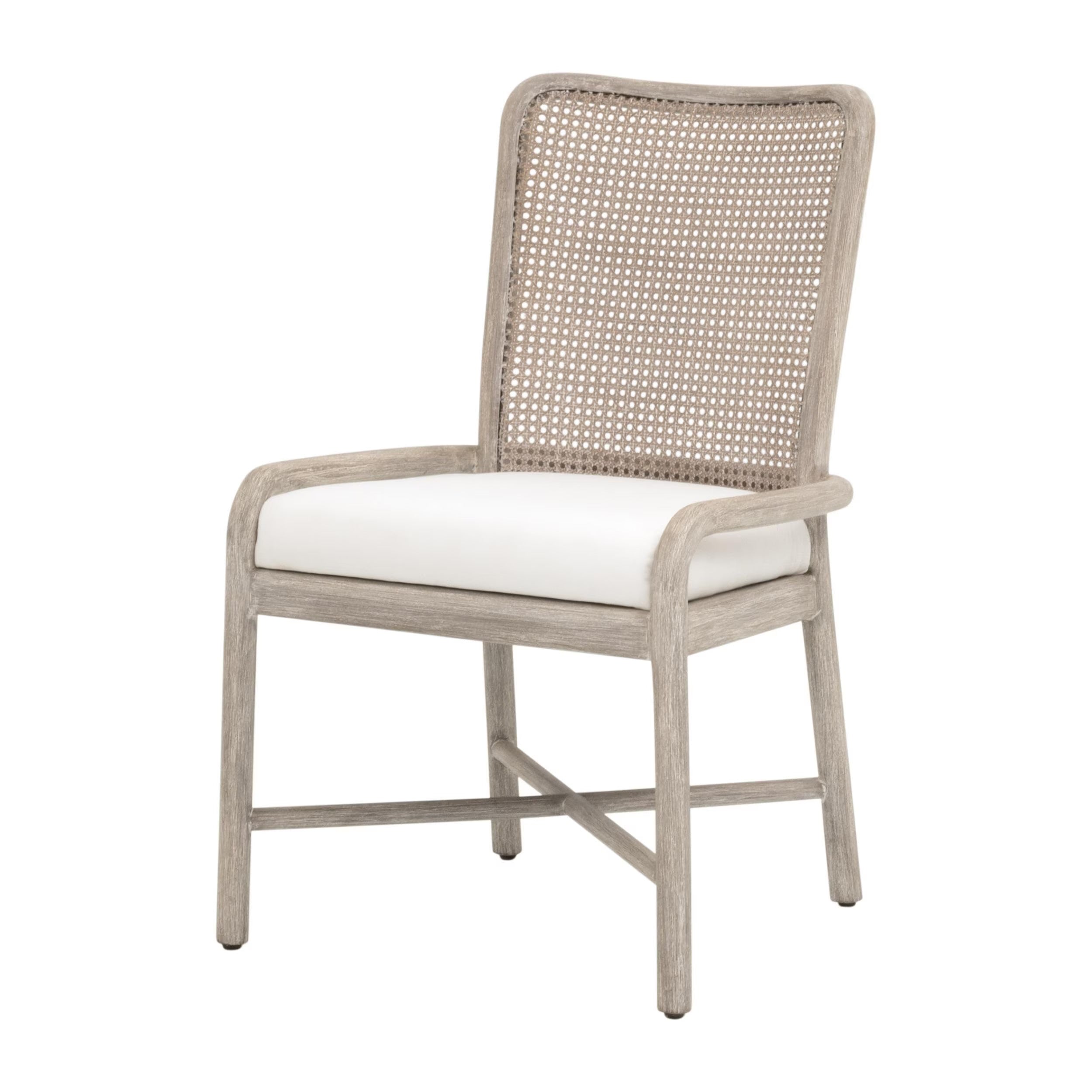 Essentials For Living Avalon Dining Chairs ~ LiveSmart Peyton Pearl With Natural Gray Mahogany And Cane ~ Set Of Two - Image 2