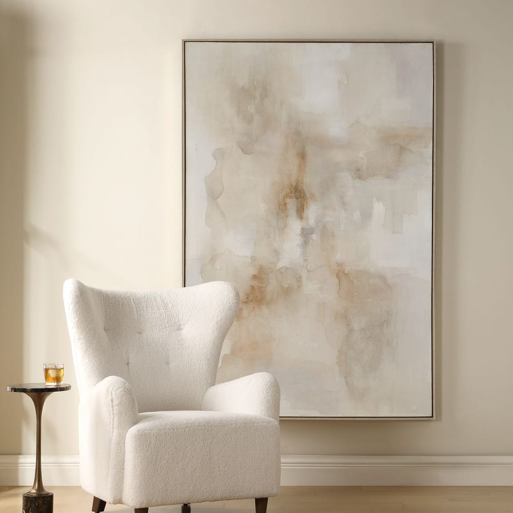 Uttermost Remedy Cream Hand Painted Canvas - Image 1
