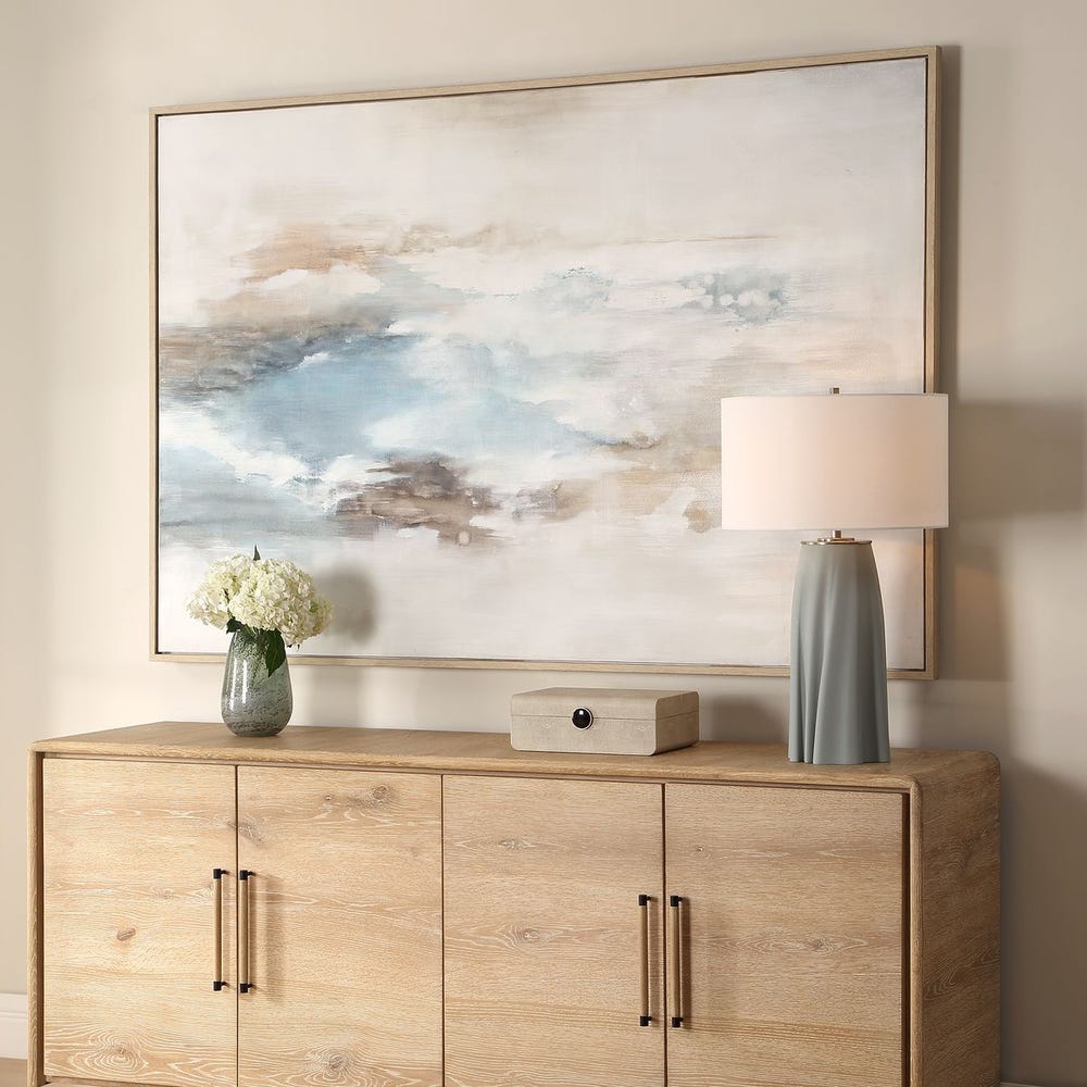 Uttermost Chasing Blue Hand Painted Canvas - Image 2