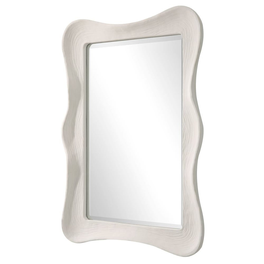 Uttermost Whitehaven Matte White Rectangle Mirror - Image 3