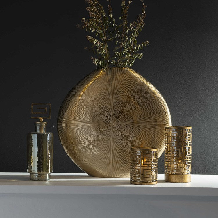 Uttermost Gretchen Gold Contemporary Textured Vase - Image 3