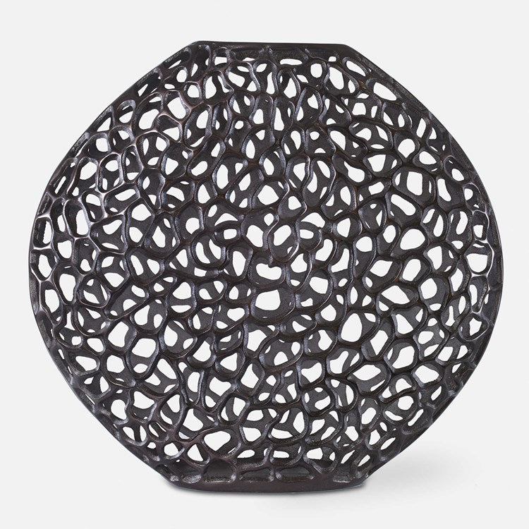 Uttermost Web Dark Bronze Contemporary Vase - Image 2