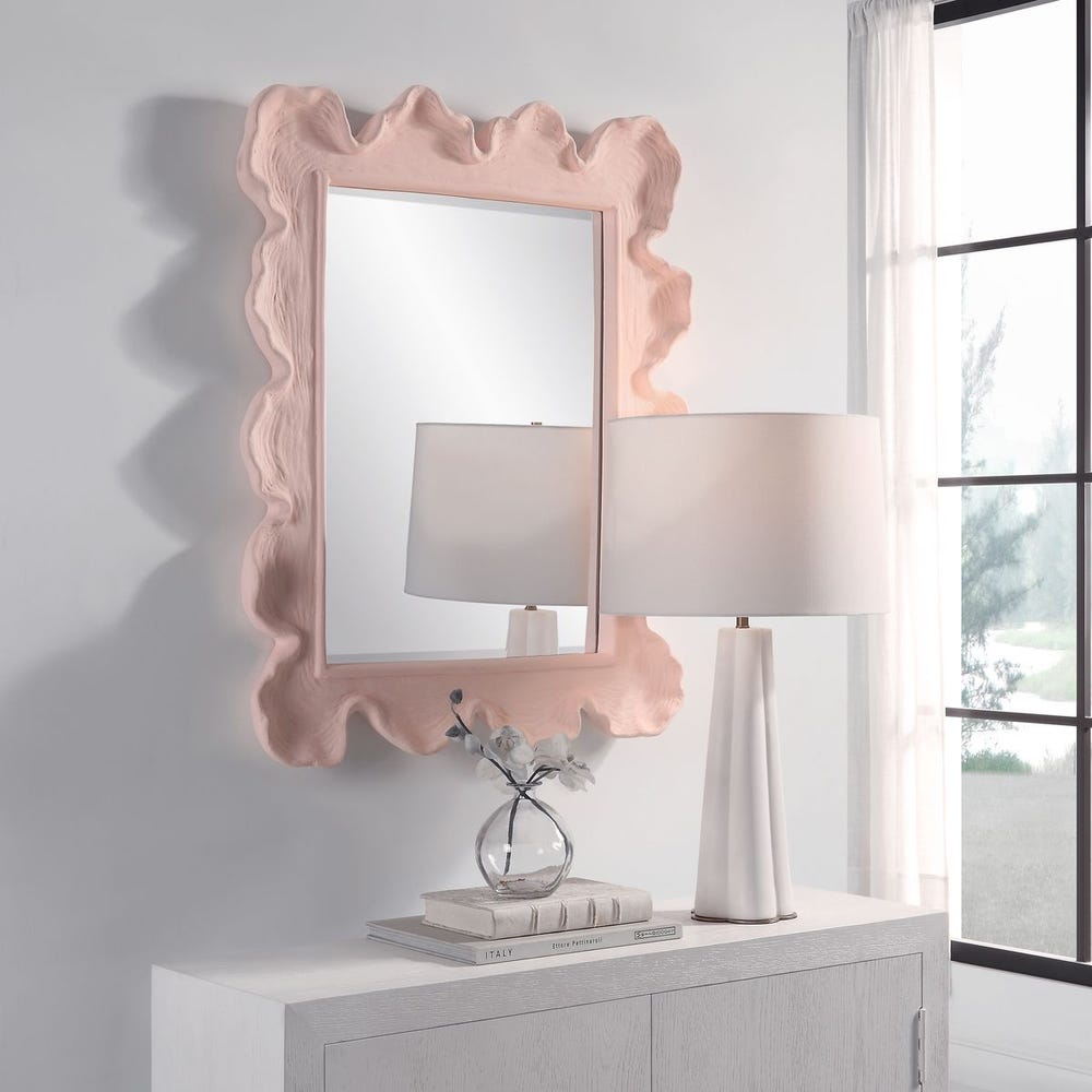 Uttermost Sea Coral Rosewater Pink  Mirror - Image 2