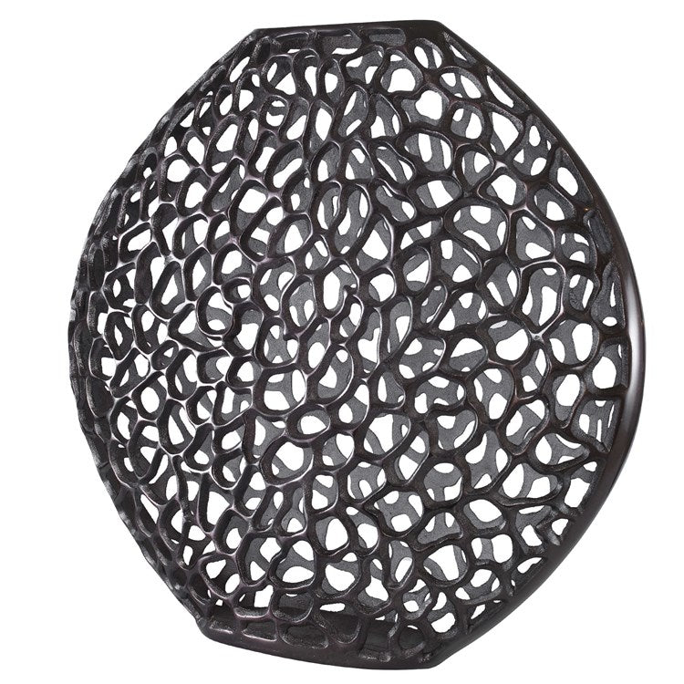 Uttermost Web Dark Bronze Contemporary Vase - Image 3