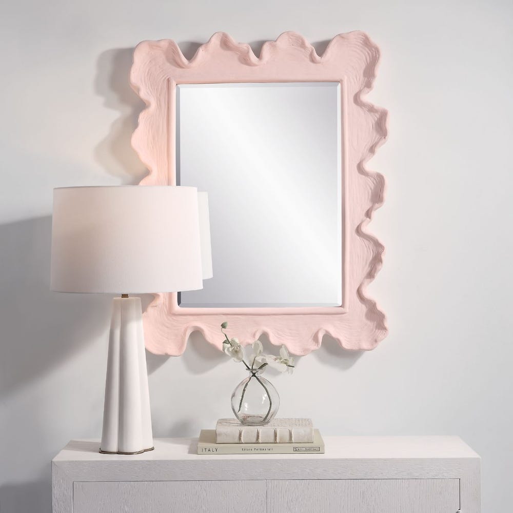 Uttermost Sea Coral Rosewater Pink  Mirror - Image 3