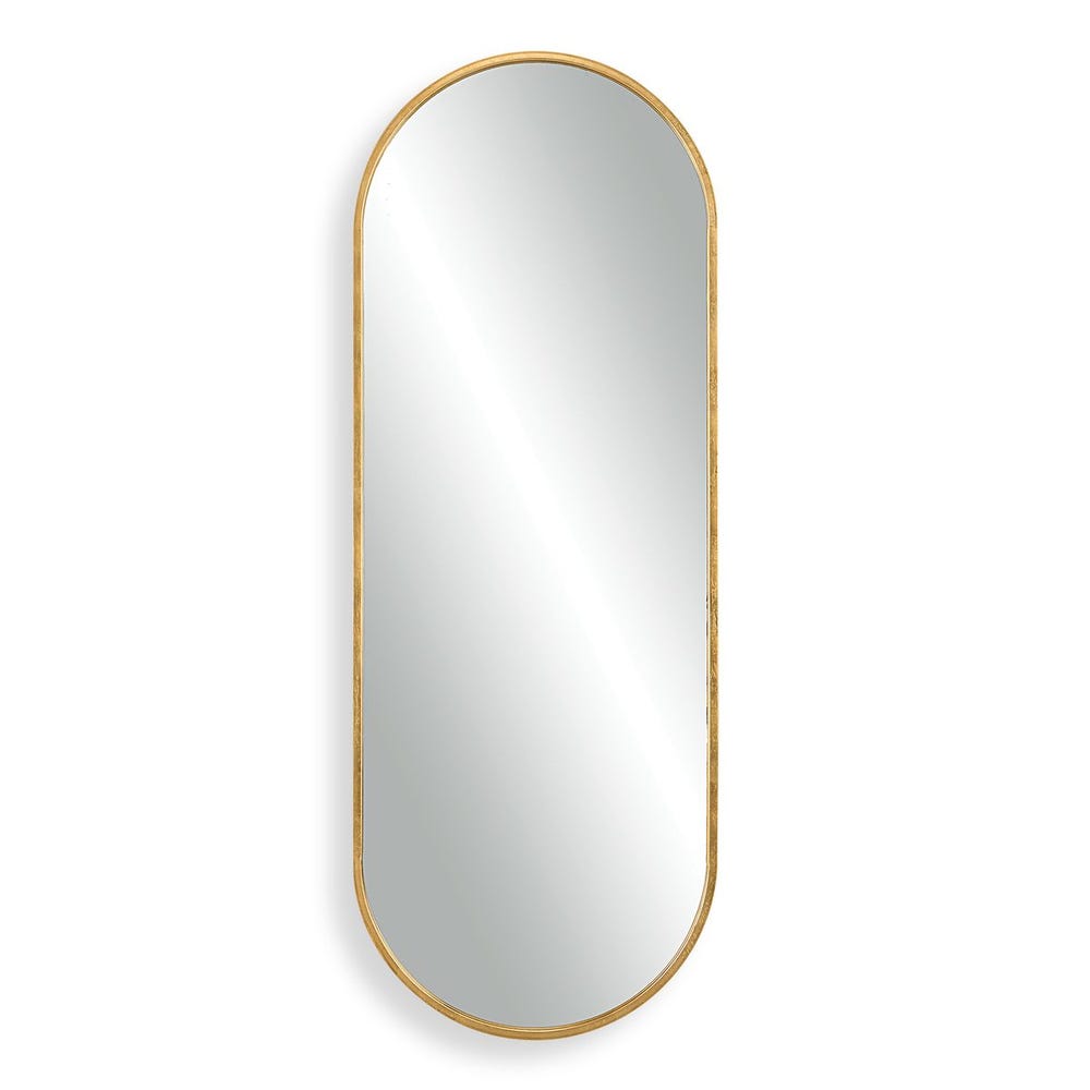 Uttermost Varina Tall Antique Gold Leaf Oval Mirror - Image 3