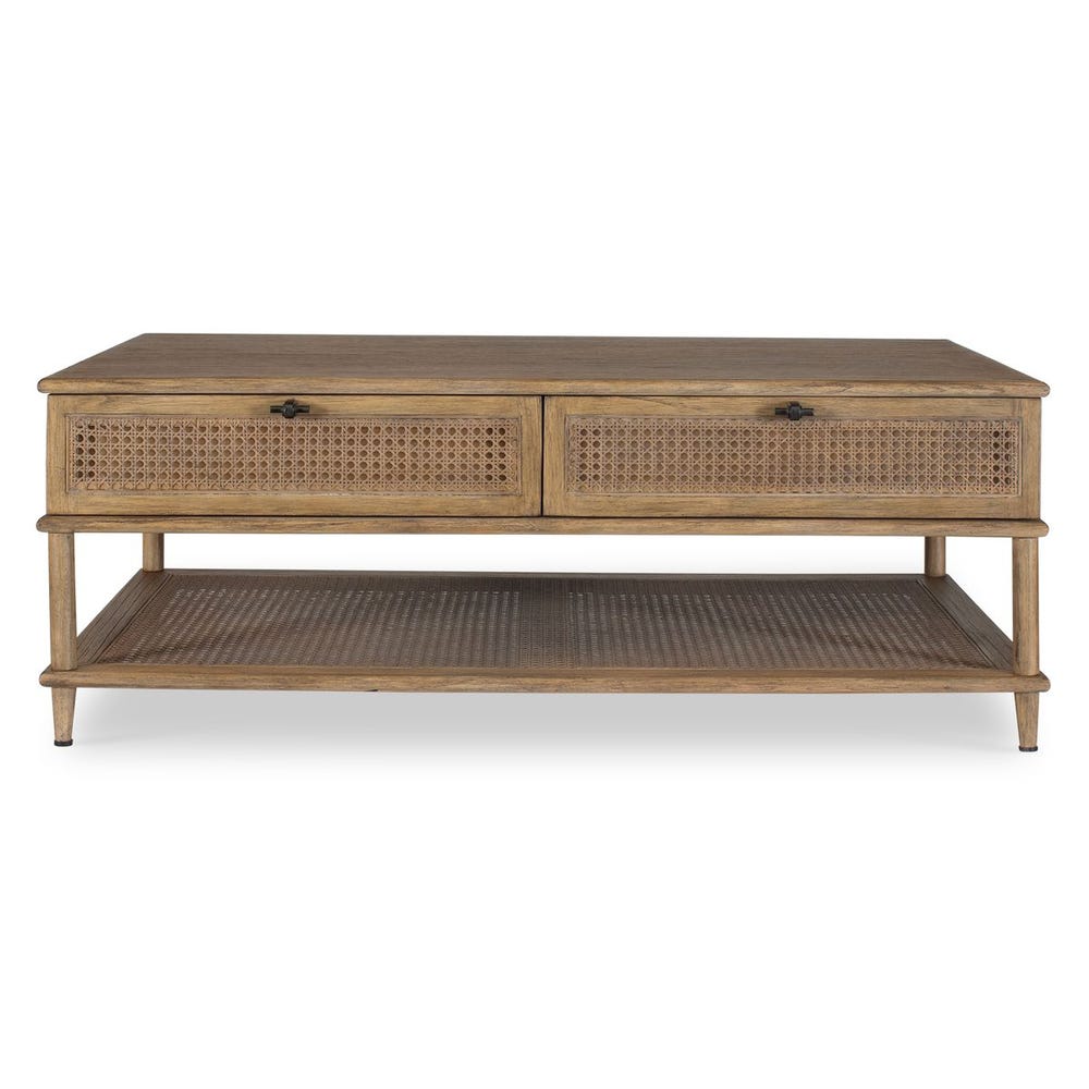 Uttermost Coast Mid Century Natural Rattan Coffee Table - Image 1