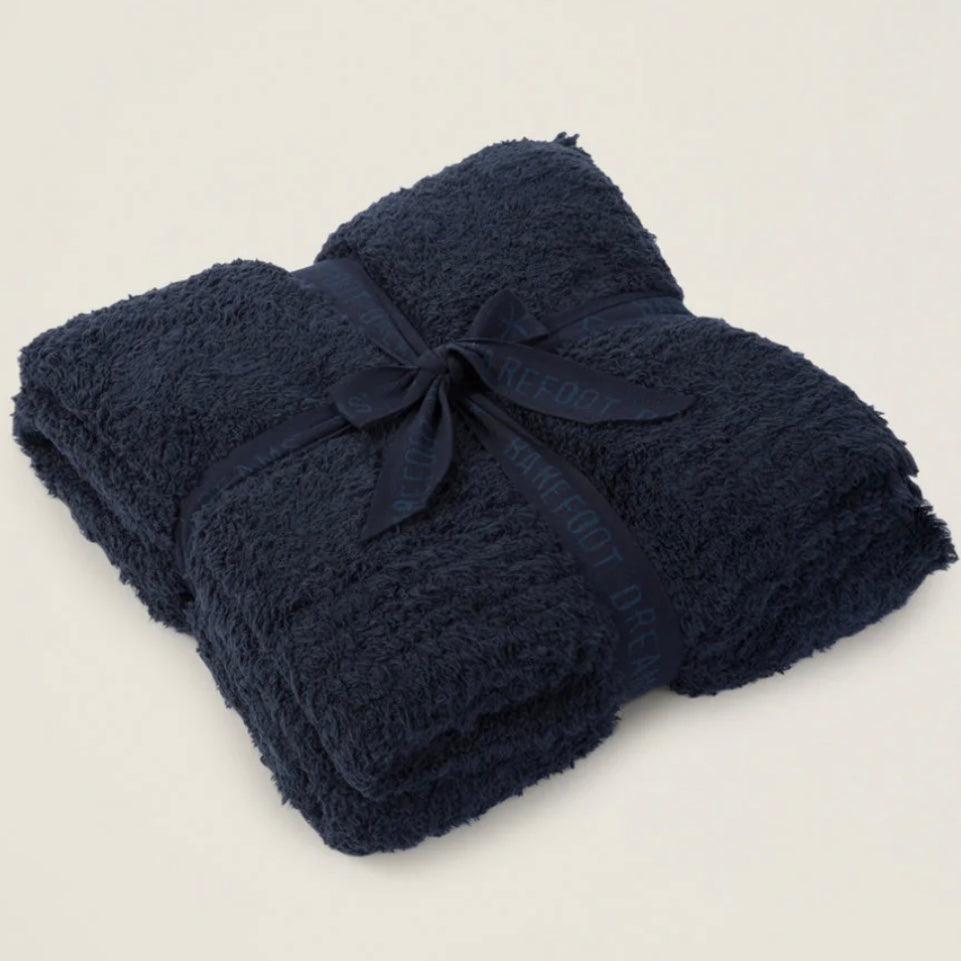 Barefoot Dreams CozyChic Indigo Throw Blanket - Image 1