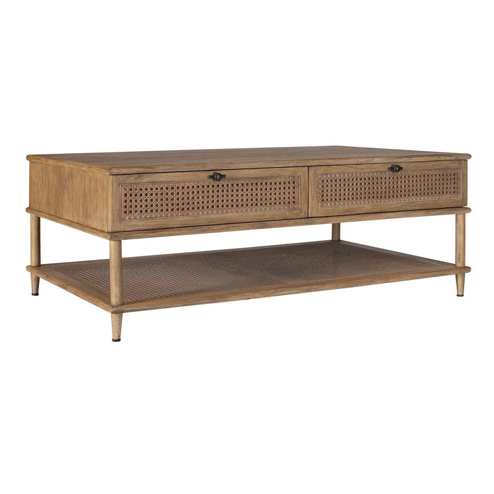 Uttermost Coast Mid Century Natural Rattan Coffee Table - Image 2
