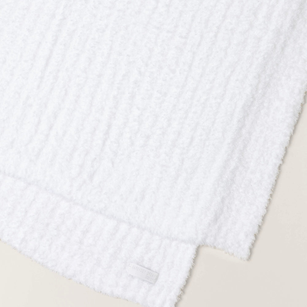 Barefoot Dreams CozyChic White Ribbed Bed Blanket Available in Queen and King Sizes - Image 3