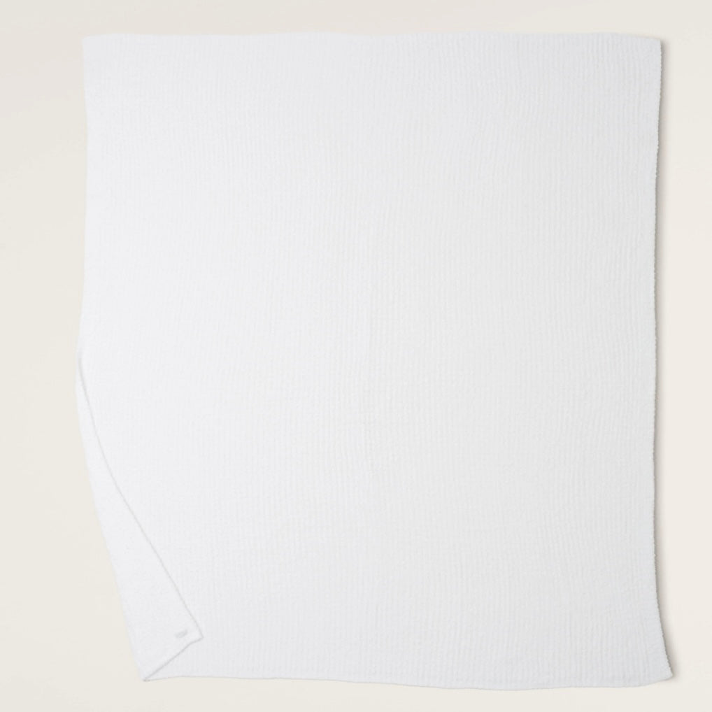 Barefoot Dreams CozyChic White Ribbed Bed Blanket Available in Queen and King Sizes - Image 2