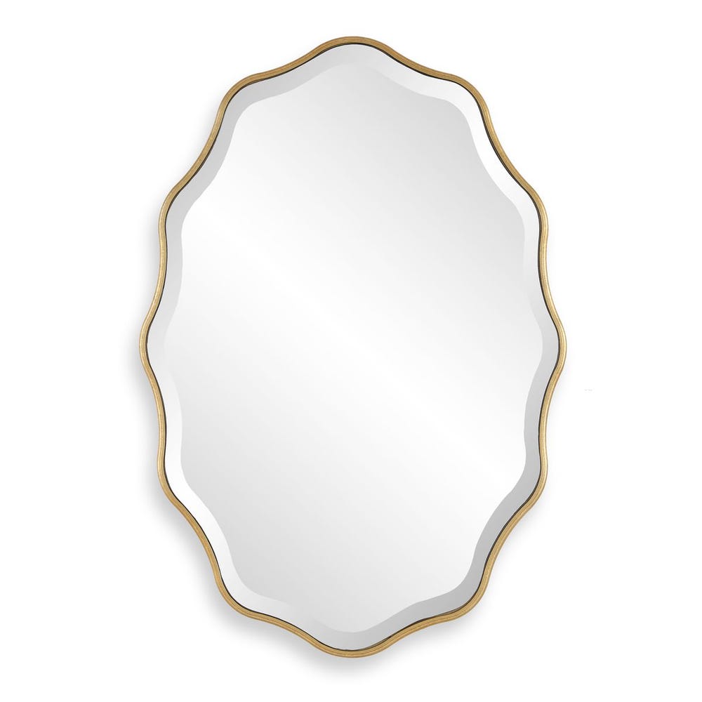 Casa Bella Living Wavy Gold Oval Framed Mirror - Image 2