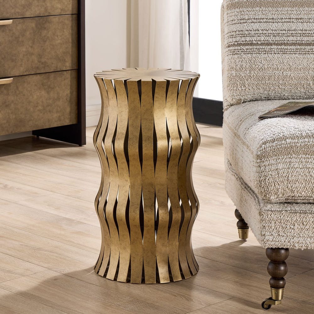 Uttermost Arida Warm Aged Gold Accent Table - Image 1