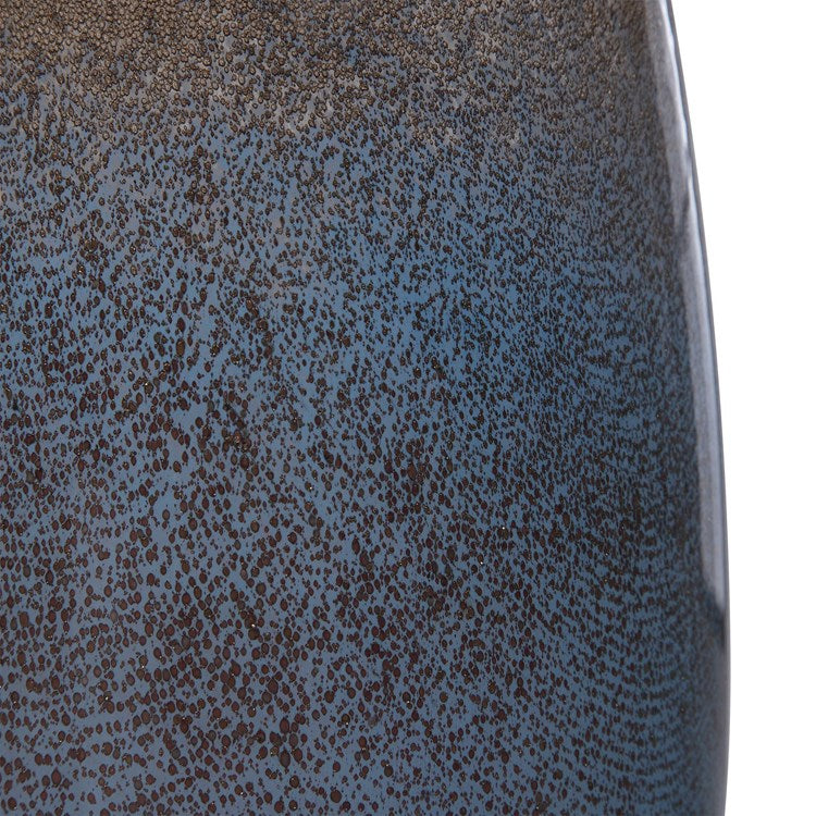 Uttermost Ione Taupe and Blue Ombré Seeded Glass Set of 2 Vases - Image 3