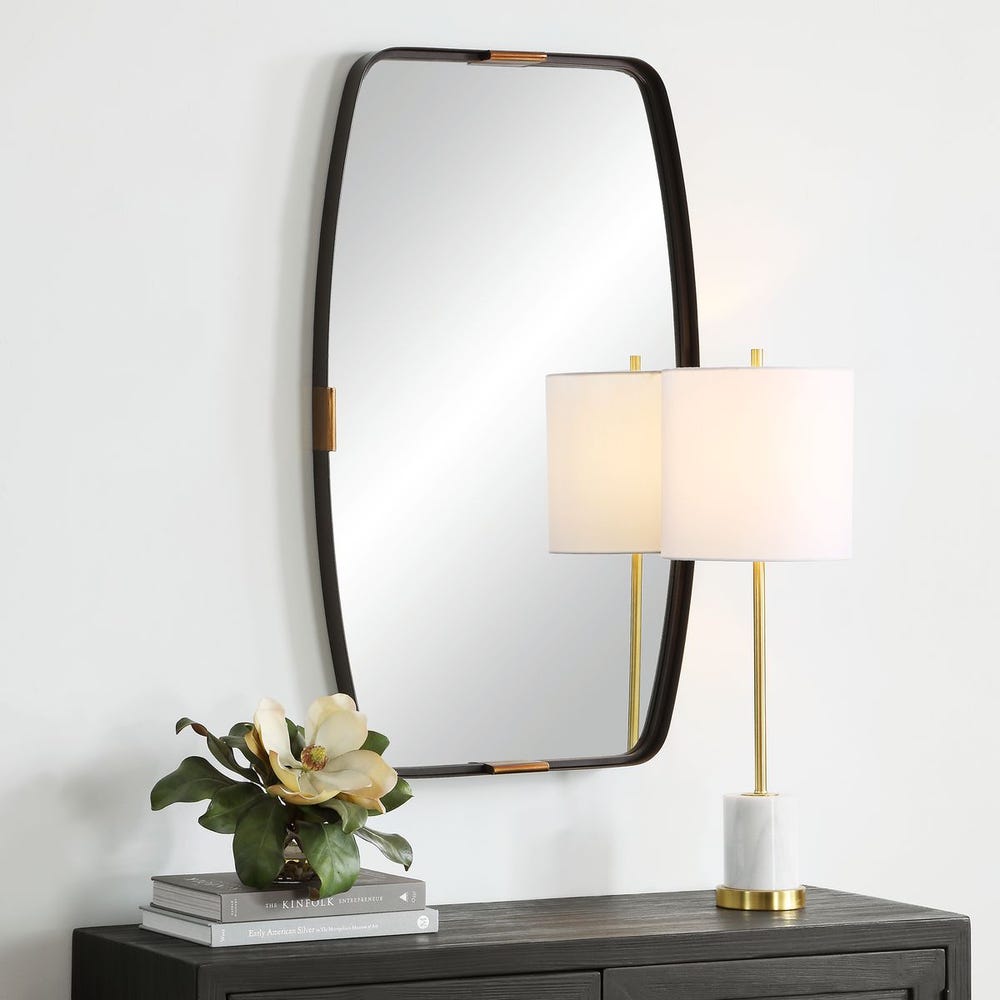 Casa Bella Living Dark Bronze & Antique Gold Mirror - Image 3