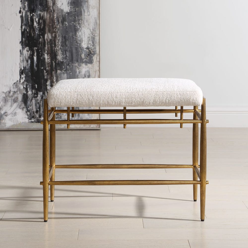 Uttermost Karleen Antique Brass Small Bench - Image 1