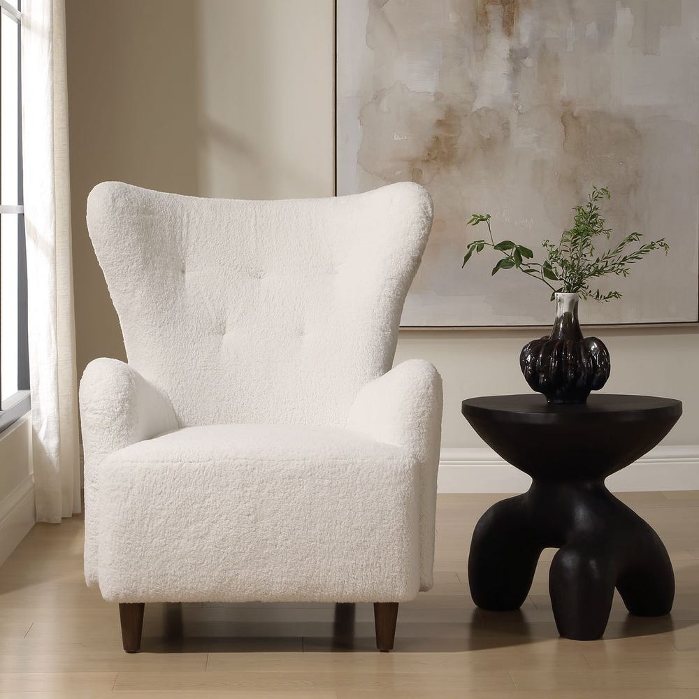 Uttermost Ingel Off-White Armchair - Image 1